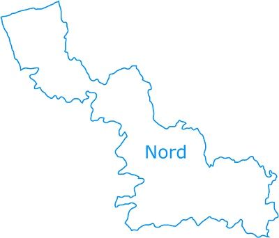 Carte du département du Nord 